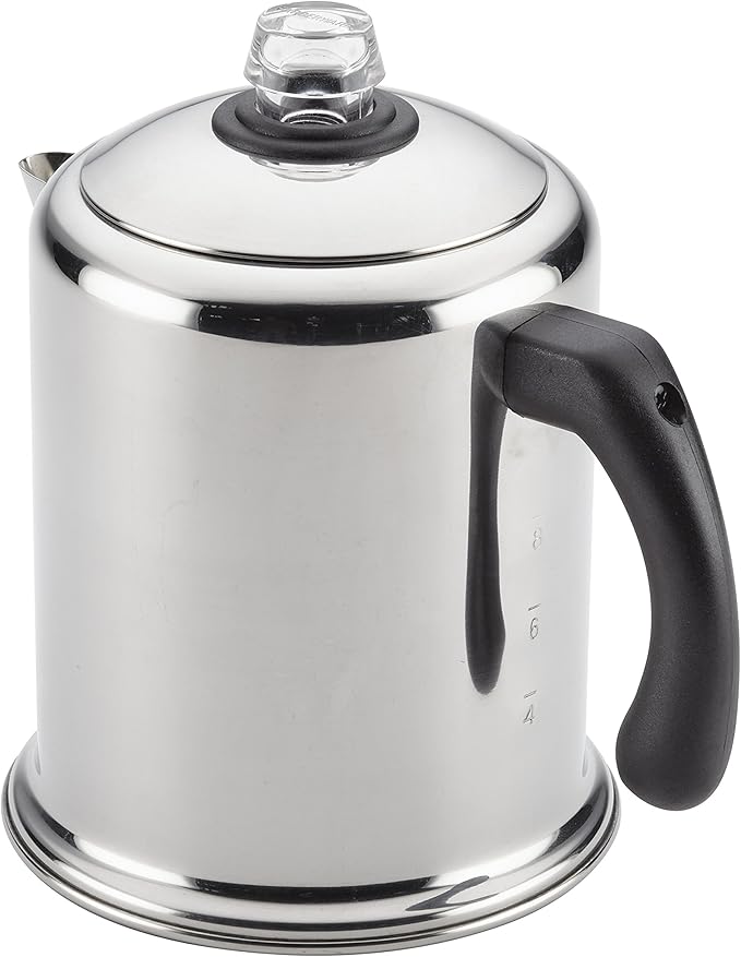Farberware Classic Stainless Steel Yosemite 12-Cup Coffee Percolator, Percolator Coffee Pot