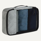 Amazon Essentials 4-Piece Packing Cubes Travel Accessories Set, Space-Saving Luggage Organizer with Double Zipper, Mesh Top, Small, Gray (Previously Amazon Basics)