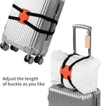 Luggage Straps ， Luggage add a Bag Strap，Travel Must Haves High Elastic Suitcase Adjustable Belt Bag Bungees with Buckles (Orange)