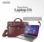 HAMMONDS FLYCATCHER Genuine Leather Laptop Bag for Men, Padded 15.6" Laptop Sleeve, Leather Messenger Bag for Men Briefcases