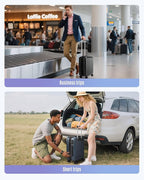 LIGHT FLIGHT Carry On Luggage 22x14x9 Airline Approved, Durable Hard Shell Carry On Suitcases with Wheels, Expandable Hardside Lightweight Travel Luggage with TSA Lock 20 Inch Carry on, Glacier Gray
