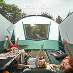 PORTAL 6/8/10 Person Family Camping Tent with Screen Room, Water Resistant Big Tunnel Tents with Rainfly, Large Family Tent for Camping, Outdoor, Patio