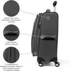 Travelpro Maxlite 5 Softside Expandable Luggage with 4 Spinner Wheels, Lightweight Suitcase, Men and Women, Shadow Grey, Carry-on 21-Inch