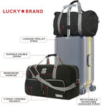 Lucky Travel Duffel Bags 85L, Gym Bag, Travel Bag & Large Duffle Bag for Men, Foldable Overnight Weekender Bags for Women & Men with Adjustable Shoulder Strap, Black