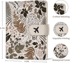 Passport Holder for Travel Essentials, RFID Blocking Leather Cover Wallet with Magnetic Closure, Aesthetic & Cute Passport Book Case for Women and Men - Owl