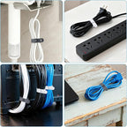 Silicone Cable Ties, Cord Organizer Ties, Cord Ties Reusable, Cord Wrap Cable Organizer 5Inch Cable Management 10 Pcs (5 Color) Cbfoeyk