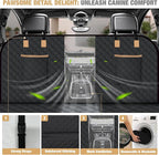 Lekereise Dog Car Seat Cover for Back Seat,Large Hard Bottom Dog Hammock for Car,Camping Air Mattress, Hammock Travel Bed for Truck Car SUV (Black)
