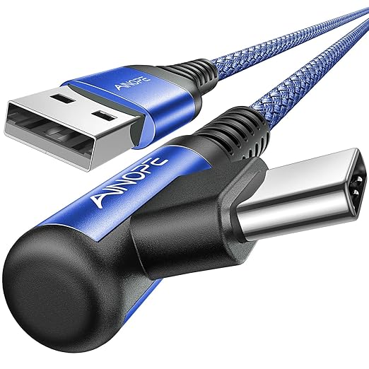 AINOPE [2 Pack 10FT] USB C Cable 3.1A C Charger Cable Fast Charging Right Angle Nylon Braided USB to USB C Compatible with Galaxy S22 S21 S10, Note 10 9 A51 LG G8 G7 Charging Cord