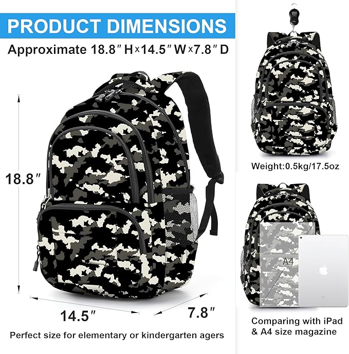 rickyh style Lightweight Elementary Durable Backpack Student Kids Waterproof Backpack