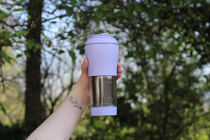 Pressca - Portable Coffee & Tea Maker - Thermal Coffee & Tea Infuser, French Press, Single Serve Coffee Maker, BPA Free - Home & Kitchen Accessories & Utensils - 12 fl oz, Lilac