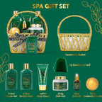 Mothers Day Gift Basket for Mom, Gifts for Women, Spa Gift Basket for Women - 9 Pieces Premium Eucalyptus Bath & Body Spa Kit for Women & Men, Gift for Valentines Day, Christmas, Fathers Day, Birthday