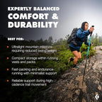 BLACK DIAMOND Distance Z Trekking Poles (Pair) | Ultralight | Foldable Z-Pole Design | Trail Running & Hiking Stability