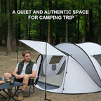 Pop Up Camping Tent, 2/4/6 Person Instant Tent Waterproof PU4500mm, Spacious Ventilated Camping Tent with Front Porch, Quick Setup Lightweight Portable for Outdoor Camping Hiking Beach