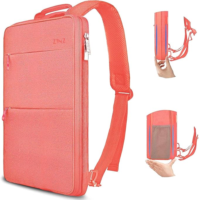 ZINZ Slim & Expandable Laptop Backpack 15 15.6 16 Inch Case, Water Resistant Travel Backpack Compatible with MacBook Pro/Neo 16" 15", Dell XPS 15 16 and Most 15" 15.6" 16" Notebooks，P01K01