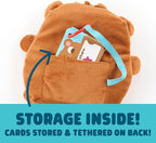 Chuckle & Roar Sensory Seek & Find Scavenger Hunt Bear – Plush Travel Toy with Hidden Objects, 40 No-Reading Challenge Cards, Sensory Activity for Focus & Calm, Toddler Gift Ages 3+
