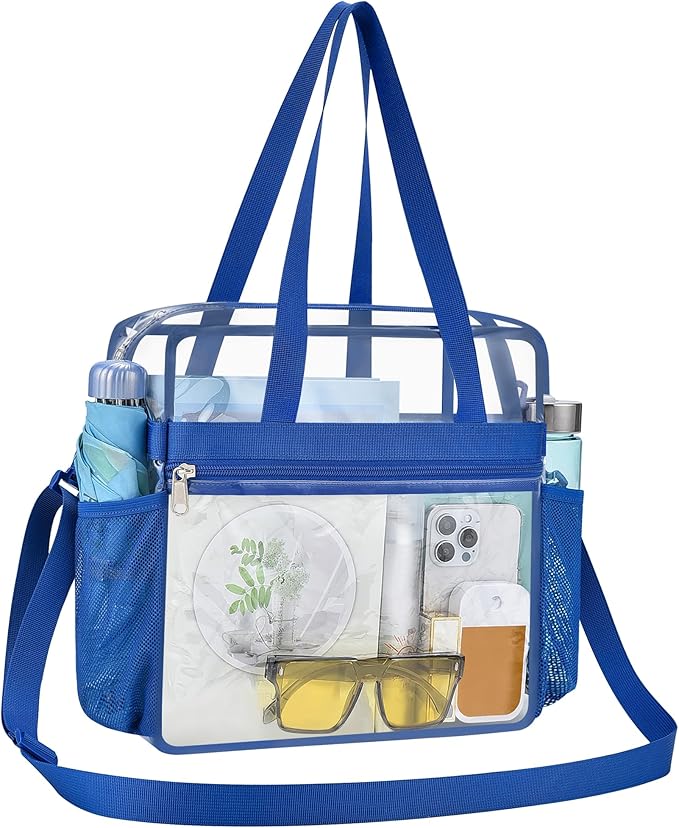 USPECLARE Clear Bag for Stadium Events,Transparent Bag for Work Sports Games Concerts Travel Gym