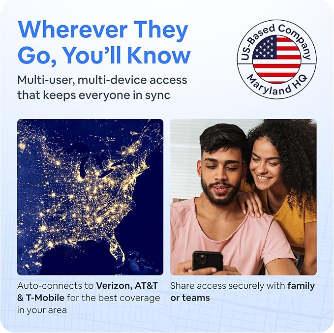 Hidden GPS Tracker for Vehicles - $9/mo with 5 sec Updates - Real Time Car Tracker with Trip History, Driving Alerts, GeoFence for Fleets & Family, Rechargeable Battery (Tracker Only)