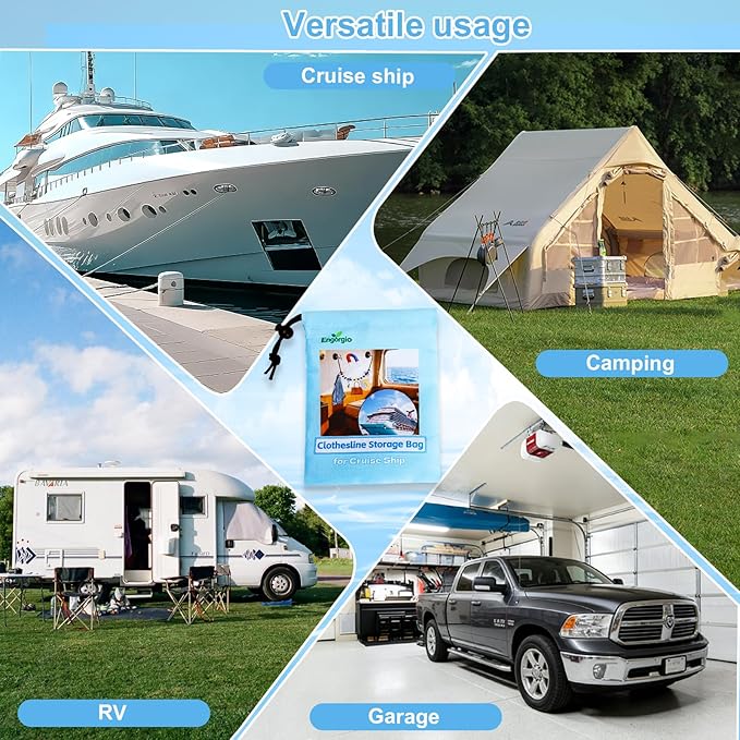 Magnetic Clothesline for Cruise Ship Cabin Approved - Portable Travel Clothes Line,Strong Rubber Coated Non-Scratch Magnets,Travel Clothesline for Cruise Ship Essentials(Updated Stronger Magnets)