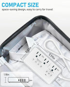 220V to 110V Voltage Converter US to Europe, 2000W Voltage Converter for European Travel with 3 AC 2 USB-C 2 USB-A Ports, and Universal European Travel Adapter (Gray)