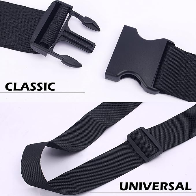 Ultra Long Heavy Duty Luggage Straps for Suitcases/Uprights/Duffels/Bags, 79" Adjustable Travel Packing Belts for Cargo Safety, Sturdy Baggage Strap Belts Multi-Pack