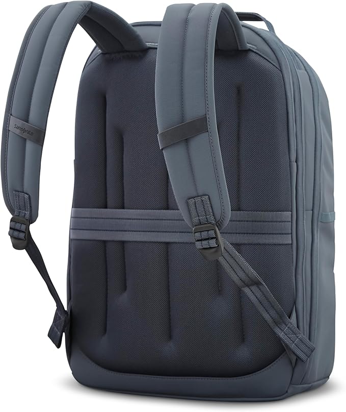 Samsonite Elevation Plus Backpack - Recyclex® RPET Body Fabric With Quick-Access Stash Pocket - Expands 1.5inches - AirTag™ Holder - Laptop Pouch - Slate