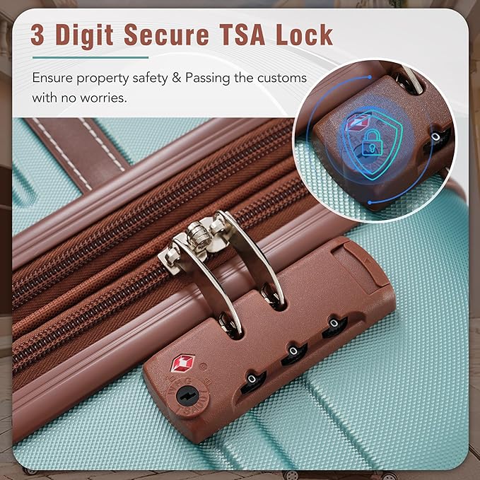 Luggage Sets 4Pc Hardshell Suitcase Sets for Travel with TSA Lock