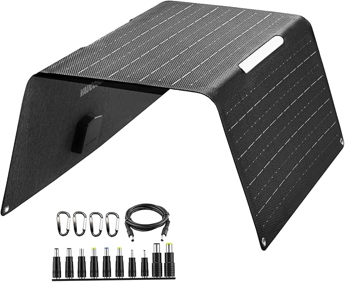 36W Portable Solar Panel with USB-A QC3.0 18W Charging for Phone,Ipad,Power Bank,Camping,IPX4 Waterproof Foldable Solar Panel, Solar Charger DC Output for 12v Battery, Small Power Station