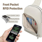 INICAT RFID Blocking Sling Bag, Anti Theft Crossbody Bag for Women, Travel Fanny Pack Style Purse, Vegan Leather