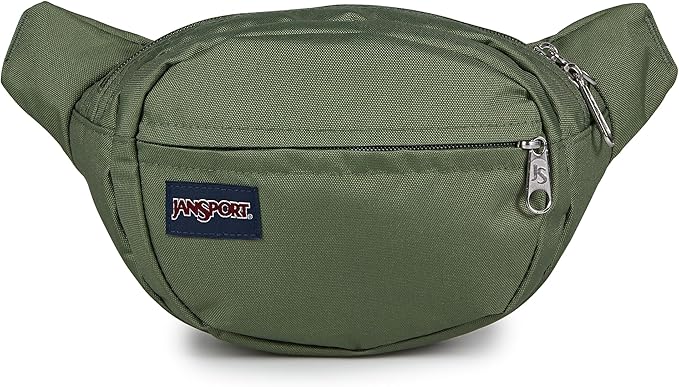 JanSport Fifth Avenue Fanny Pack Crossbody Bags for Women, Men - Stylish, Durable Waist Bag with Adjustable Belt, Main Zippered Pocket, Quick Stash Pocket - Travel Essentials - Black