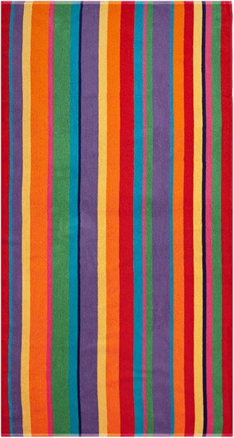 COTTON CRAFT Large Beach Towel - 4 Pack 100% Cotton Velour Jacquard - Pool Picnic Bath Travel Beach Towel - Plush Super Soft Absorbent Quick Dry Luxury - 450 GSM - 32x63 - Multi Color