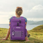 Hulongo Large Waterproof Insulated Cooler Backpack for Men & Women, Leak Proof Cooler Backpack for Camping, Beach, Fishing, Picnic, Travel, Outdoor, 30L, 48Cans