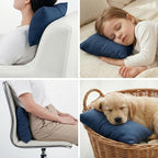 Marrywindix Tiny Pillow 2 Pack Small Pillow 9.5 x 5.5 in Travel Pillows Soft Pet Pillows for Camping Travel Sleeping Bed Sofa Neck Knee Wrist Support(Black)