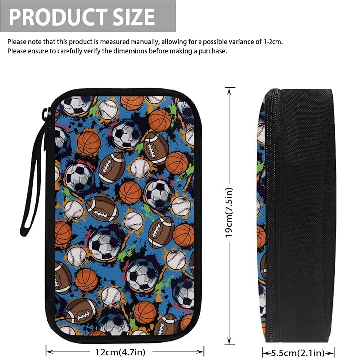 Soccer Travel Cord Organizer Cases Electronics Organizers Travel Case Large Tech Pouch Storage Bag Travel Bag Cable Organizer fits Phone Earphone Charger SD Card