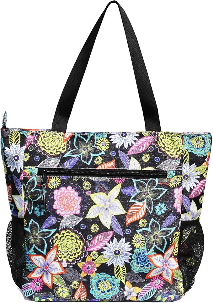 Original Floral Water Resistant Large Tote Bag Shoulder Bag for Gym Beach Travel Daily Bags Upgraded
