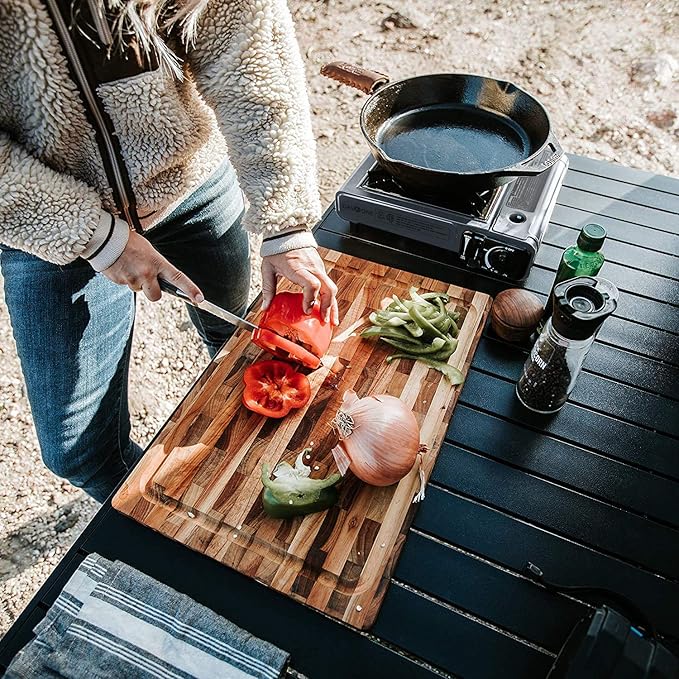 Gas One Portable Butane Camping Stove with Case: Automatic Ignition, Precise Heat Control - Camping & Tailgating and Outdoor Cooking
