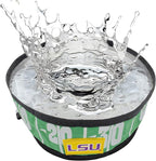 Pets First NCAA Michigan Wolverines Collapsible Dog Travel Bowl, Food and Water Bowl for Dogs & Cats. Lightweight Leak-Proof Pet Bowl for Travel with Football Field & Pebble-Grain Design