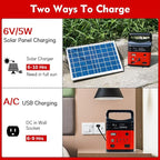 Solar Generator - Portable Power Station for Emergency Power Supply,Portable Generators for Camping,Home Use&Outdoor,Solar Powered Generator With Panel Including 3 Sets LED Light (Red Color)