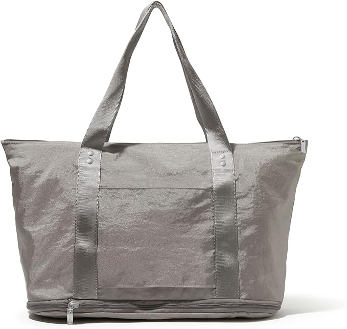 Baggallini Carryall Expandable Lightweight Travel Tote 22" Packable Folding Compact Nylon Washable Weekender w/Luggage Sleeve