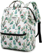 Kinmac Wide Open Style Laptop Backpack College Travel Outdoor Backpack For Laptop Up to 15.6 Inch (Cactus)