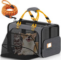 PAWZIDEA Expandable Large Pet Carrier, 24"×16"×16" Soft-Sided Cat Carrier for 2–4 Cats up 55lb, Portable & Collapsible Small Medium Dog Travel Crate for Car, XL Storage Pocket, ID Card, Shoulder Strap
