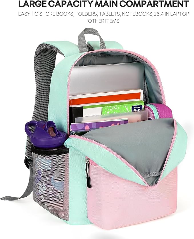 mibasies Kids Backpack for Girls 4-6: Girls Backpacks for Elementary Kindergarten