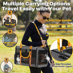 PAWZIDEA Expandable Pet Carrier Airline Approved, 18"×11"×11" Small Dog Carriers, Collapsible Top-Load Cat Carrier for 2 Cats Under Seat, Soft-Sided Puppy & Animal Travel Bag, ID Card, Up to 15lbs