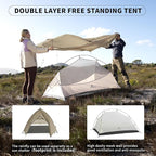 Naturehike Cloud-Up Tent Lightweight Backpacking Tent with Footprint - Free Standing Ultralight Camping Hiking Backpack Tents