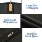 Suit Bags for Closet Storage, 43'' Garment Bags for Hanging Clothes, Suit Garment Bag, Black Suit Cover Bags with Clear Window for Coats, Jackets, Shirts（5 Packs）