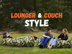 WEKAPO Inflatable Couch Air Lounger Chair - Camping & Beach Accessories, Portable Blow up Sofa for Hiking, Lawn, Indoor/Outdoor Movies & Music Festivals. Lightweight and Easy to Set Up Air Hammock