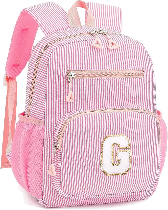 Mini Toddler Backpack for Girls 2-4, Cute Personalized Preschool Kindergarten Backpack for Kids Birthday Gifts (Pink G)