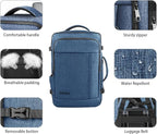 55L Extra Large Travel Backpack for Men & Women, 60L Expandable Big Capacity For Airplanes, Travel Gifts for Men Women, Carry On Backpack Fits 18.4 Inch Laptop, Luggage Suitcase Daypack Bag, Blue