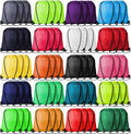Kuhome 60Pcs Drawstring Backpacks Bulk String Bag Cinch Sack Pack Storage Knapsack Polyester Gift Bags Sports Drawstring Bags for Trip Gym Party Bags(20 Colors)