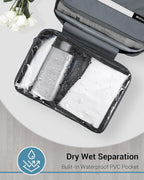 Maliton Toiletry Bag for Men & Women Travel Toiletry Bag Hanging Toiletry Bag Hygiene Organizer with 4 Compartments Waterproof Bathroom Shower Bag Large Toiletries Travel Bag (Gray)