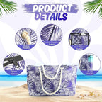 SRISE Large Beach Bag for Women & Men, Beach Bags Waterproof Sandproof, Travel Tote Bag, Swim Pool Bag for Family Outdoor